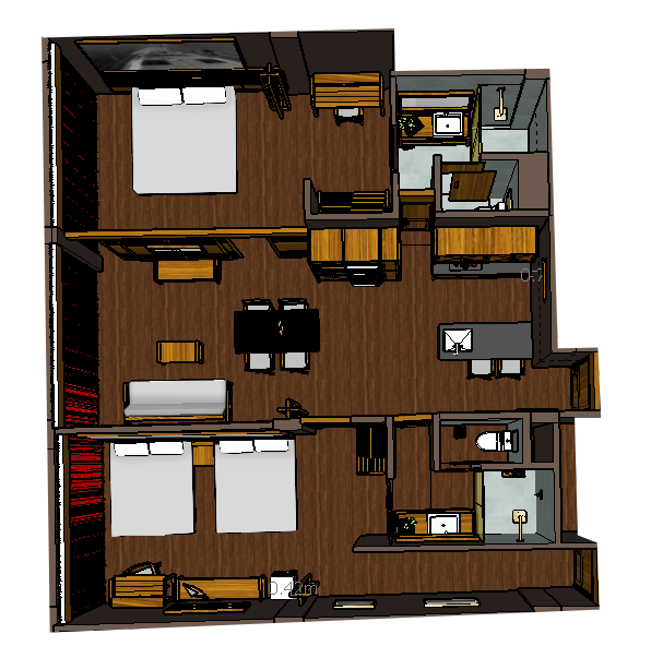 Plano PENTHOUSE 2 RECÁMARAS
